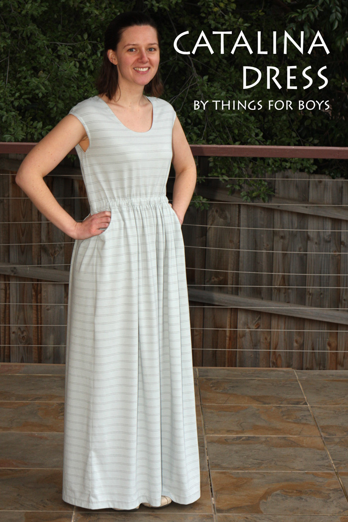 Comfy Catalina Dress by Blank Slate Patterns sewn by Things for Boys